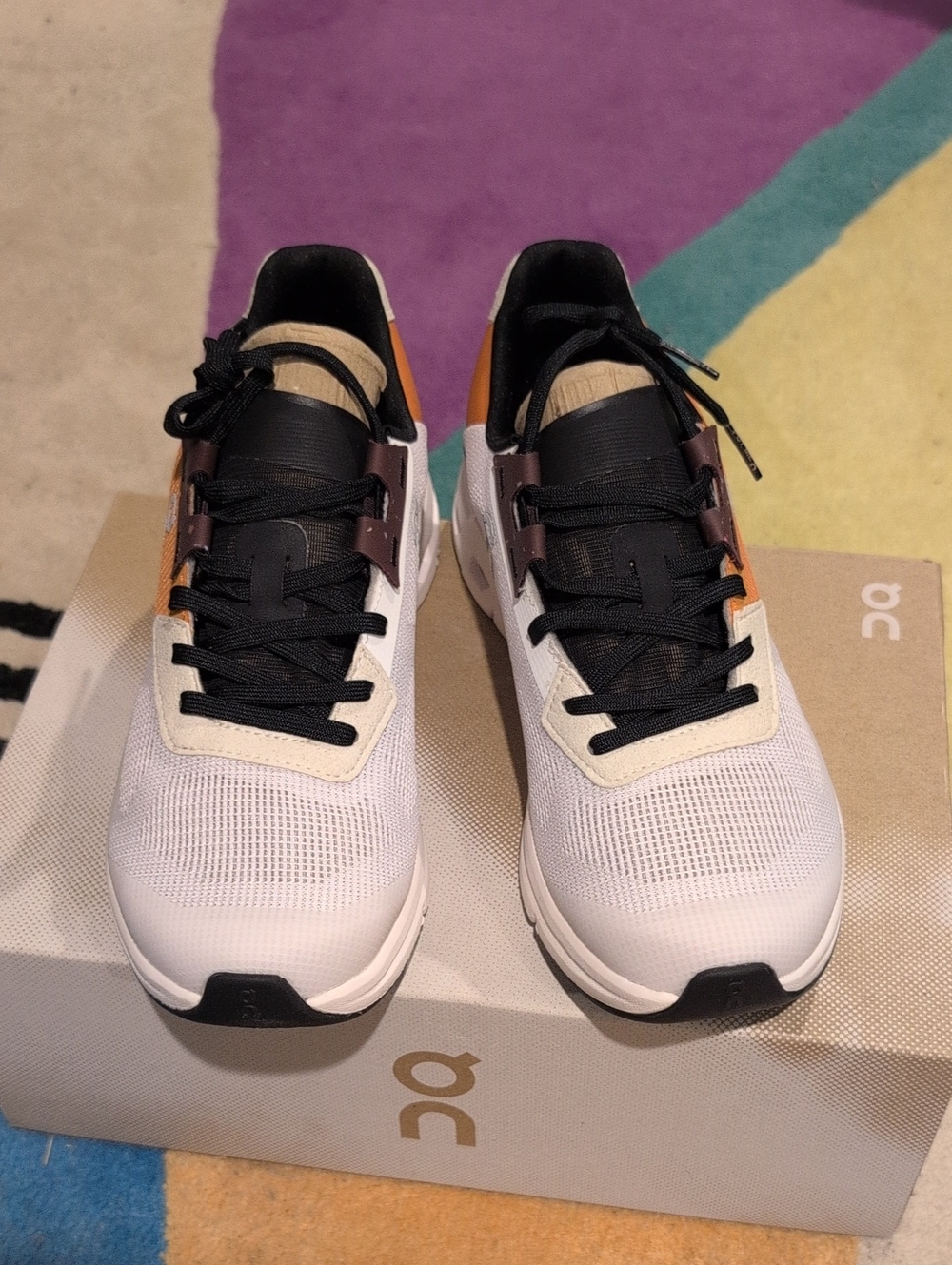 On Running Men’s Cloudnova Sneakers - White Black Tan Brown